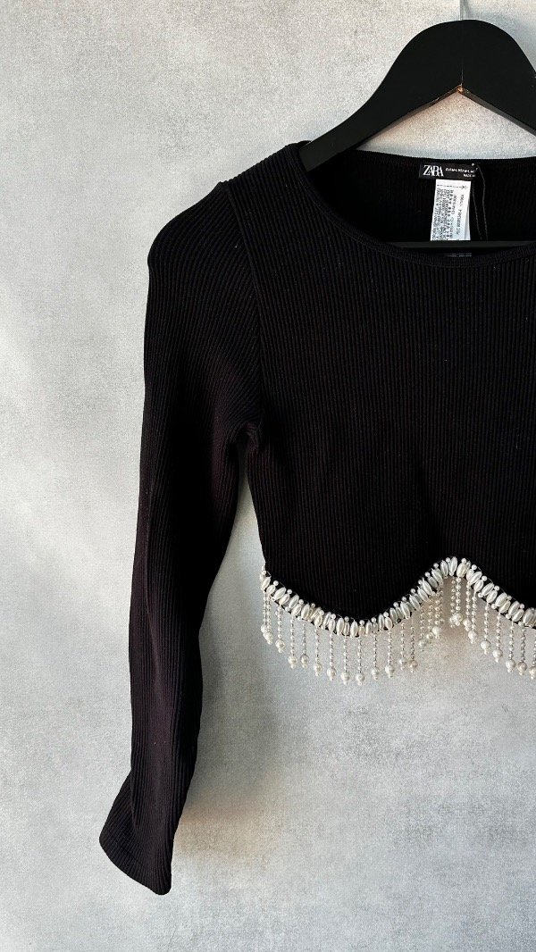 Producto - Top punto perlas Zara M/L - 4
