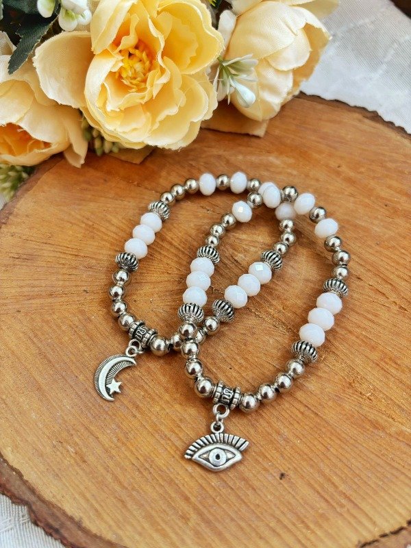 Producto - pulsera elastica crema