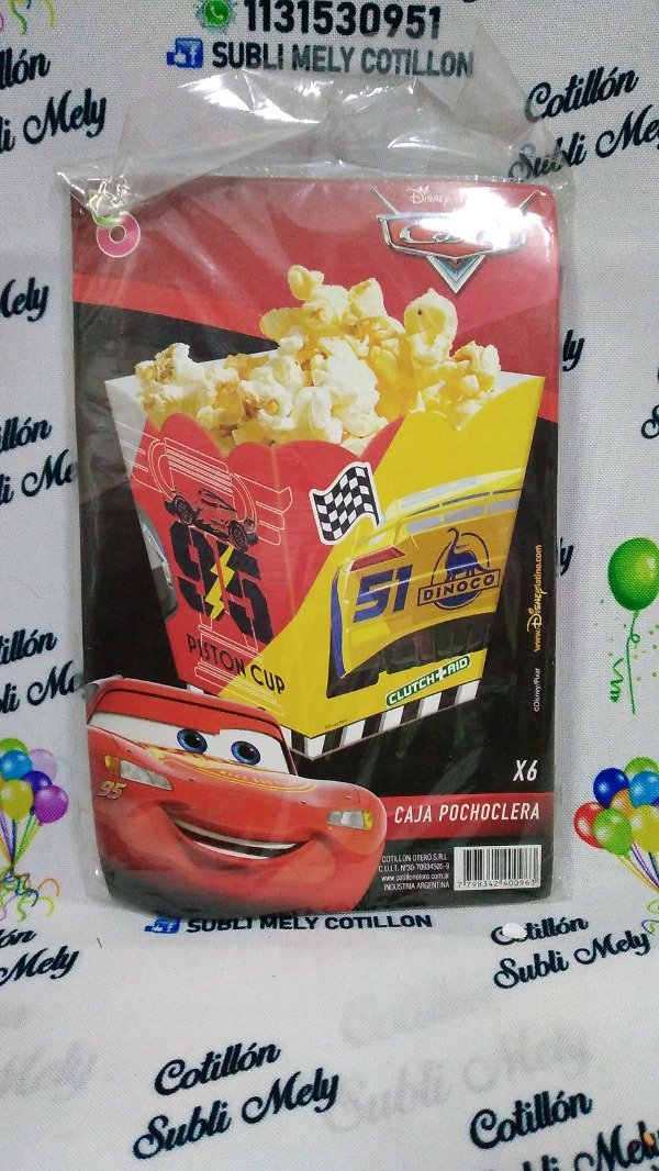 Producto - POCHOCLERA   DE CARS X 6