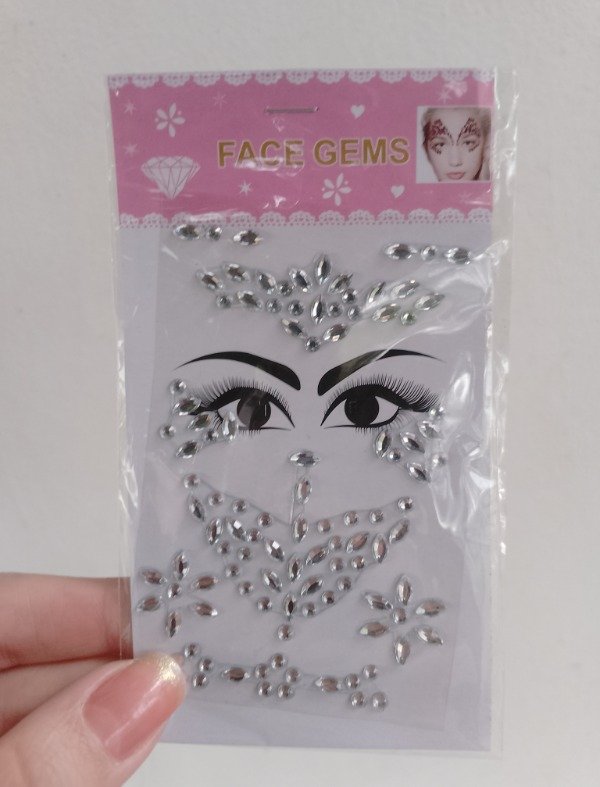 Producto - stras face plateado