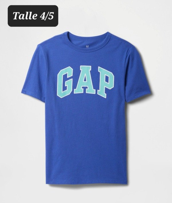 Producto - Remera manga corta gap talle 4/5 azul francia