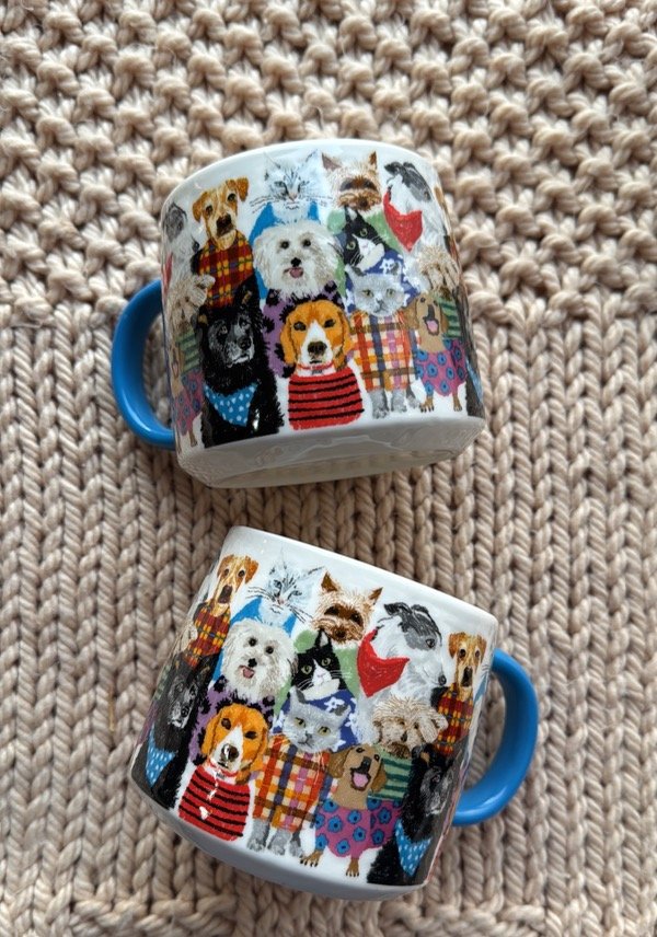 Producto - Taza de perritos y gatitos invierno 420 ml