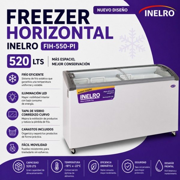Producto - FREEZER HORIZONTAL INELRO FIH-550-PI