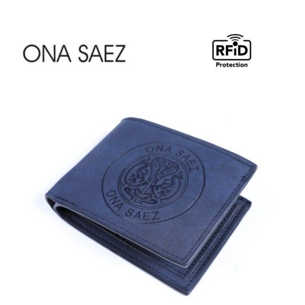 Producto - BILLETERA DE HOMBRE PU GAMUZADO ONA SAEZ TECNOLOGIA RIFD PROTECCION 1608