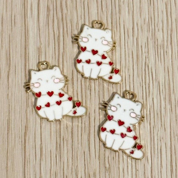 Producto - Dije Gatito Corazones (13x20mm)