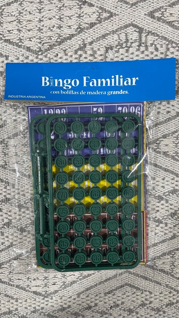 Producto - Bingo de plástico x12 cartón