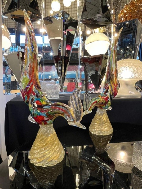 Producto - Par de faisanes cristal de murano italianos