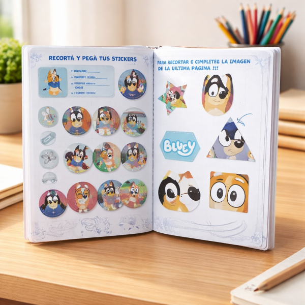 Producto - Libro Actividades y Para Pintar c Stickers Bluey 7379
