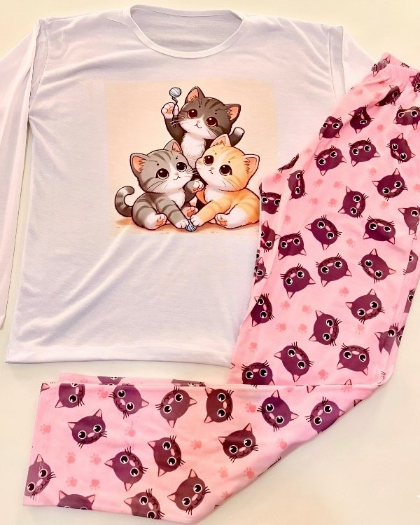 Producto - Pijama adulto gatitos