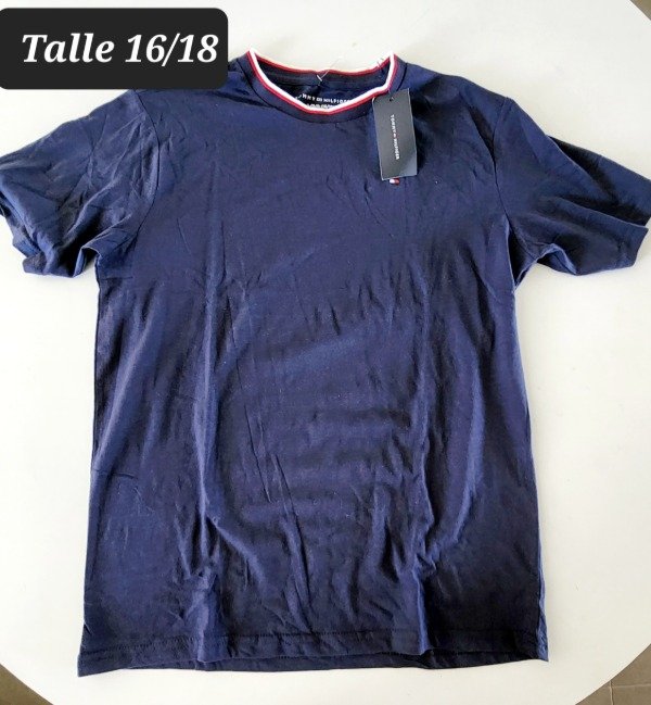 Producto - Remera manga corta Tommy Hilfiger talle 16 azul