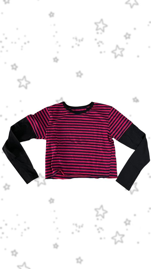 Producto - Remera manga larga roja y negra