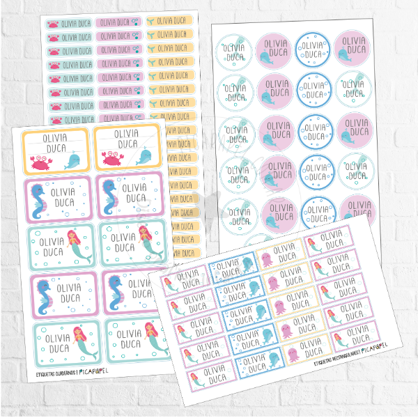 Producto - Etiquetas escolares - SIRENA