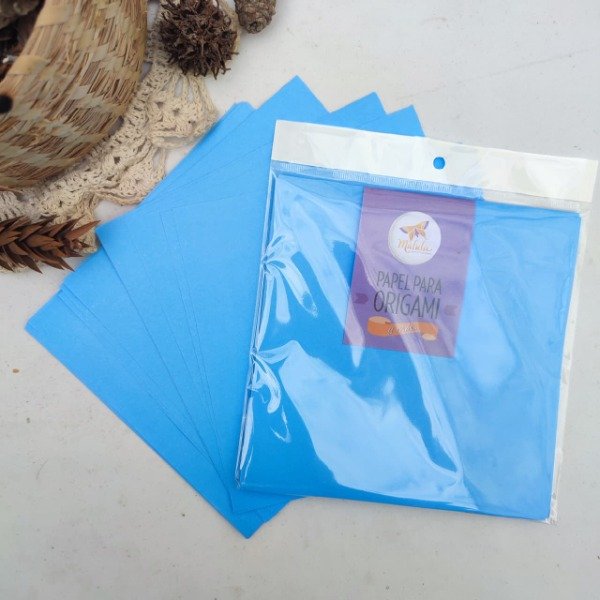 Producto - Celeste Fuerte Simple faz 20 papeles 15x15