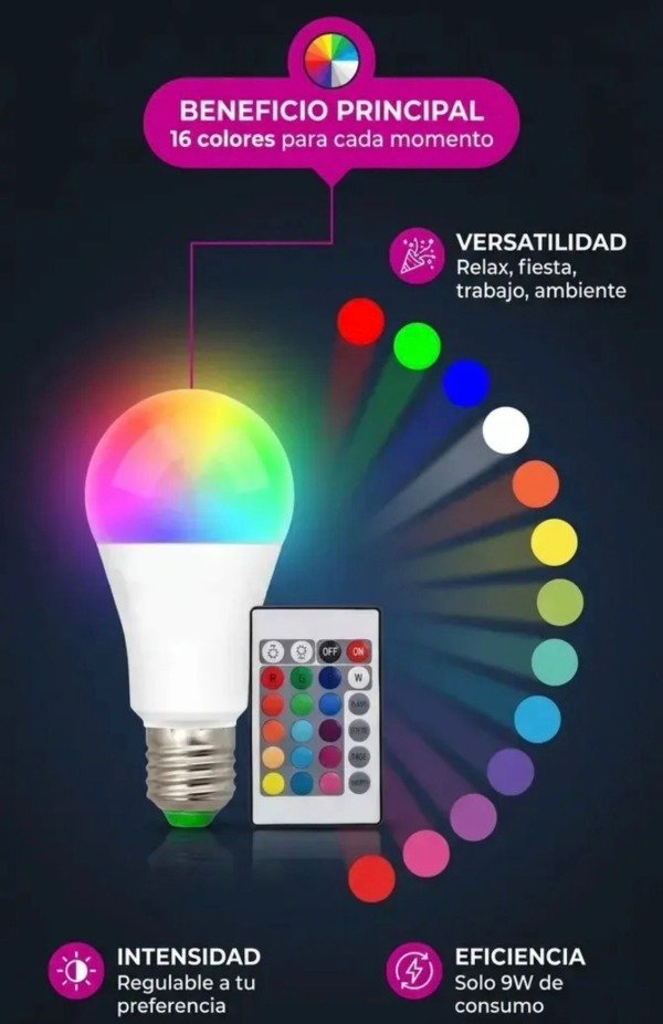 Producto - Foco led rgb