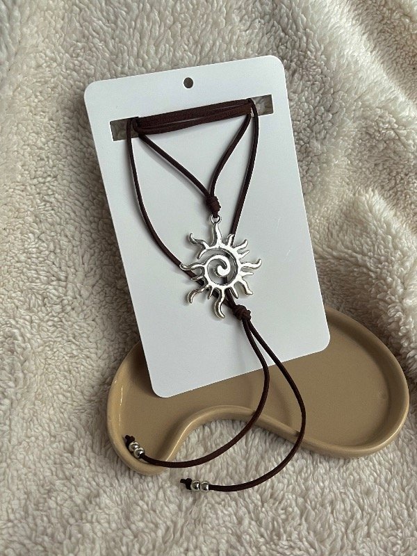 Producto - Choker gamuza sol planteado  - chocolate