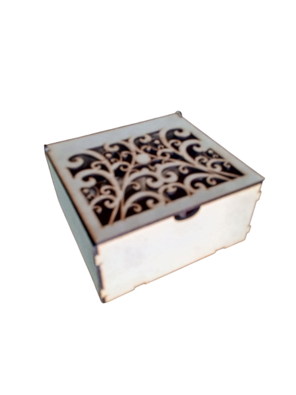 Producto - CAJA DE TE DE 4 DIV DECORADA