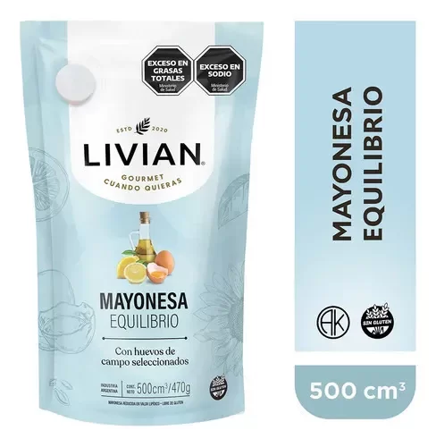 Producto - Mayonesa Equilibrio Sin T.a.c.c 500 Gr - Livian