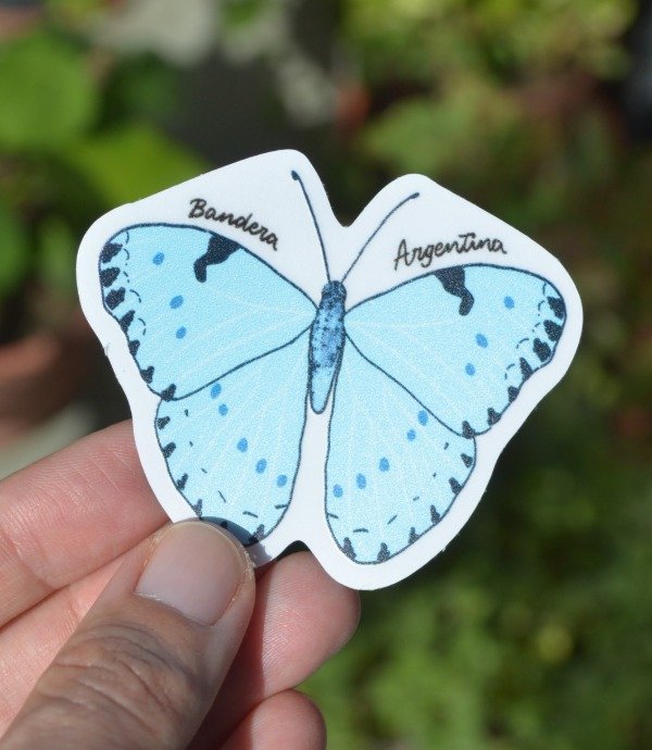 Producto - Sticker transparente UV - Bandera argentina - 0