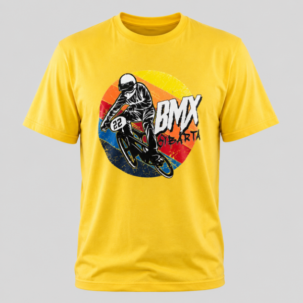 Producto - Remera Deportiva Cibarta Modelo BMX 22 Amarillo  algodón
