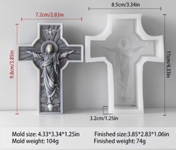 Producto - MOLDE SILICONA CRUZ - 1