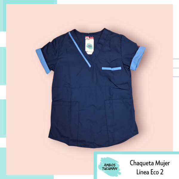Producto - Chaqueta Eco Azul detalle Celeste