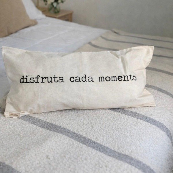 Producto - FUNDA ALMOHADÓN 30X60 - CRUDO DISFRUTA