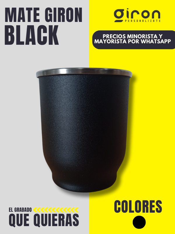 Producto - MATE DE ACERO GIRON BLACK