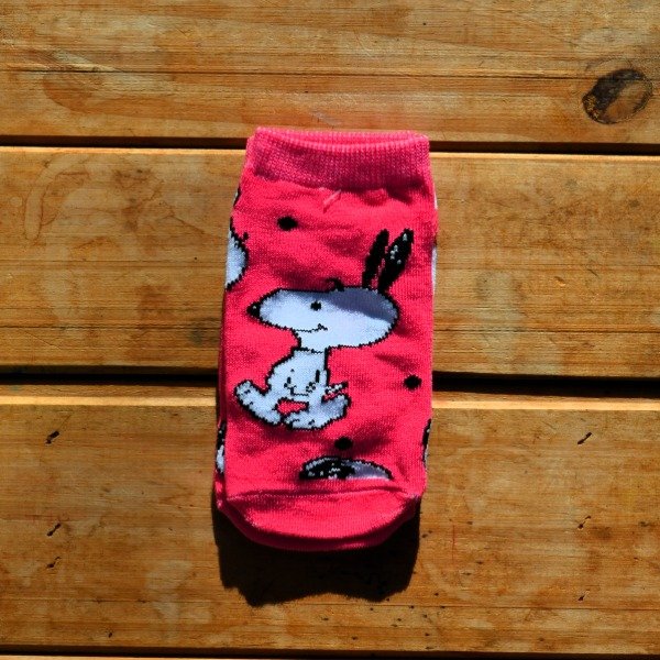 Producto - Soquete peques Snoopy Caminando - Base fucsia
