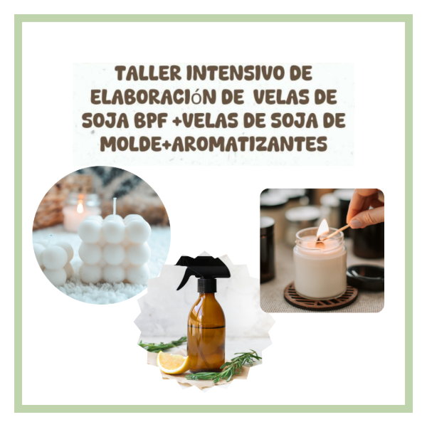 Producto - TALLER PRESENCIAL VELAS DE SOJA