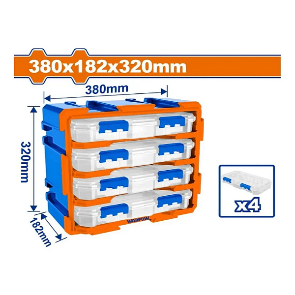 Producto - Organizador Almacenamiento Modular 38x18x32 - WADFOW - WTB8344
