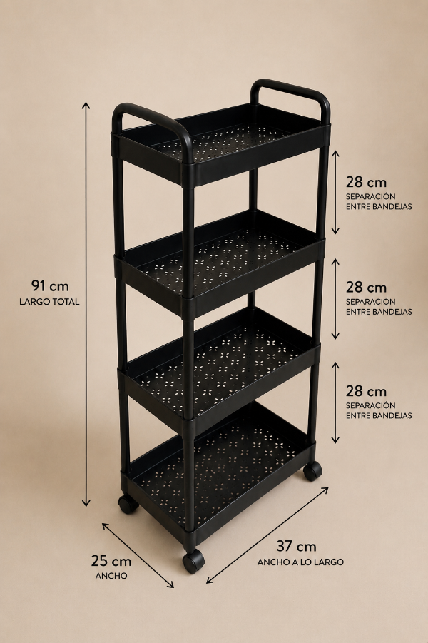 Producto - Carrito organizador/ 4 bandejas