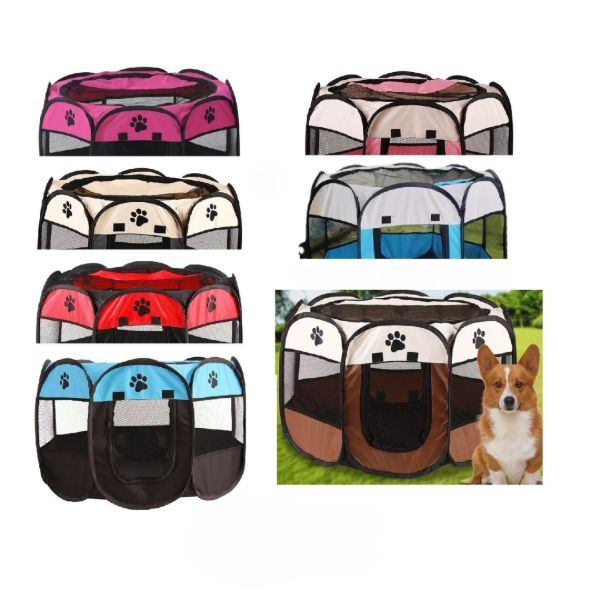 Producto - CASA CORRAL PLEGABLE PARA MASCOTAS 91x91x58
