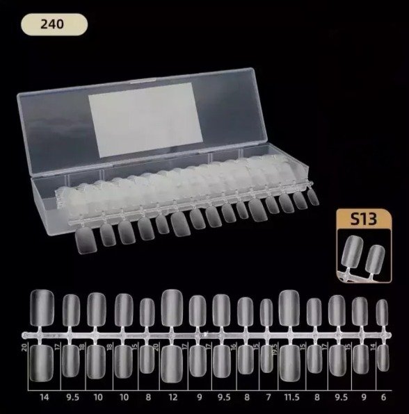 Producto - Tips Soft gel cuadrada corta x 240 pcs