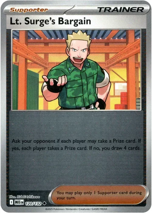 Producto - Lt. Surge's Bargain - 120/132 - Mega Evolution - Reverse Holo