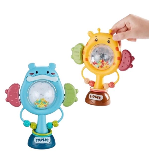 Producto - Sonajero con sopapa para Mesa Bebes Maraca Didáctico