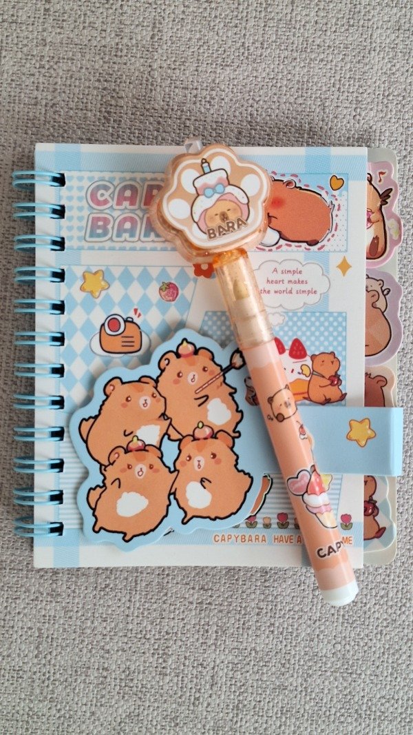 Producto - Libretita Capybara mas marcador luminoso - 0