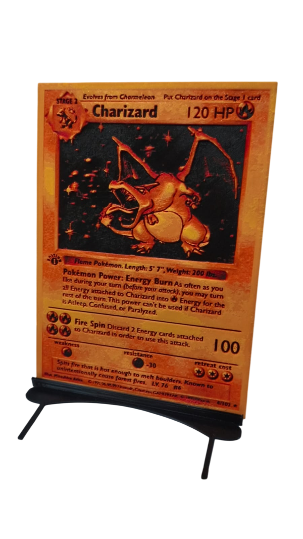 Producto - Cuadrito 3D - Charizard Base Set - 17cm x 24cm