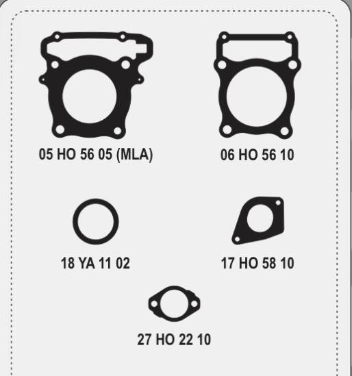 Producto - JUNTAS DE CABEZAL (CON ORING) HONDA TWISTER 250 / TORNADO 250 - ALFA