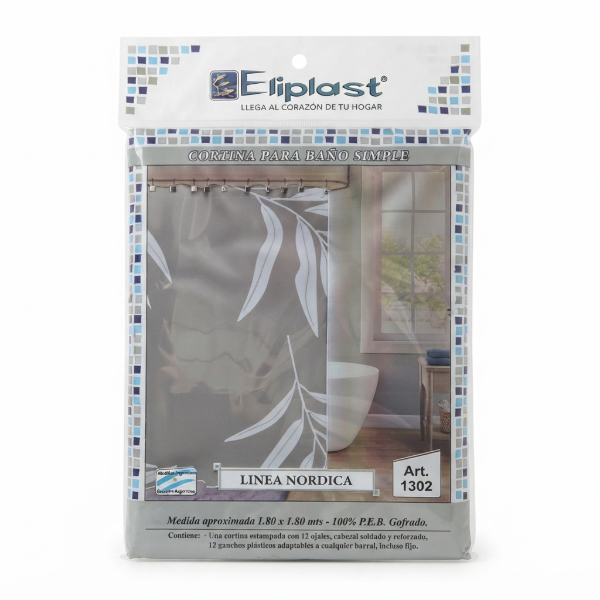 Producto - CORTINA SIMPLE NORDICA ELIPLAST ART.1302