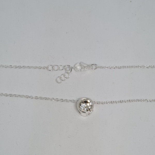 Producto - Collar plateado circulo 8mm 45cm