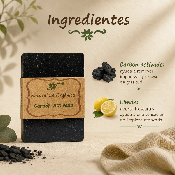 Producto - Jabón de Carbón Activado - Limpieza Profunda, Detox y Frescura Renovada - 2