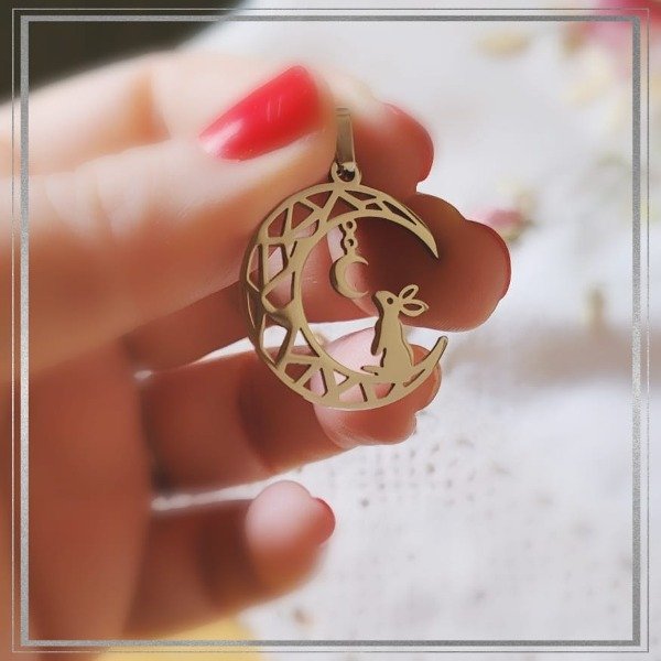 Producto - Dije luna conejito