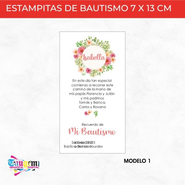 Producto - ESTAMPITAS DE BAUTISMO 7X13 CM