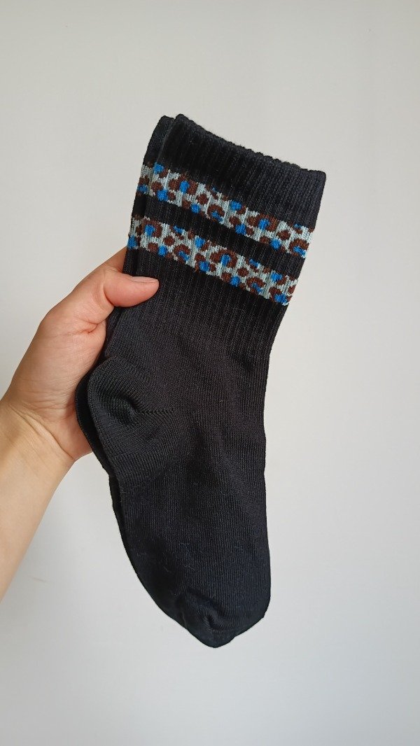 Producto - Negra,líneas print celeste