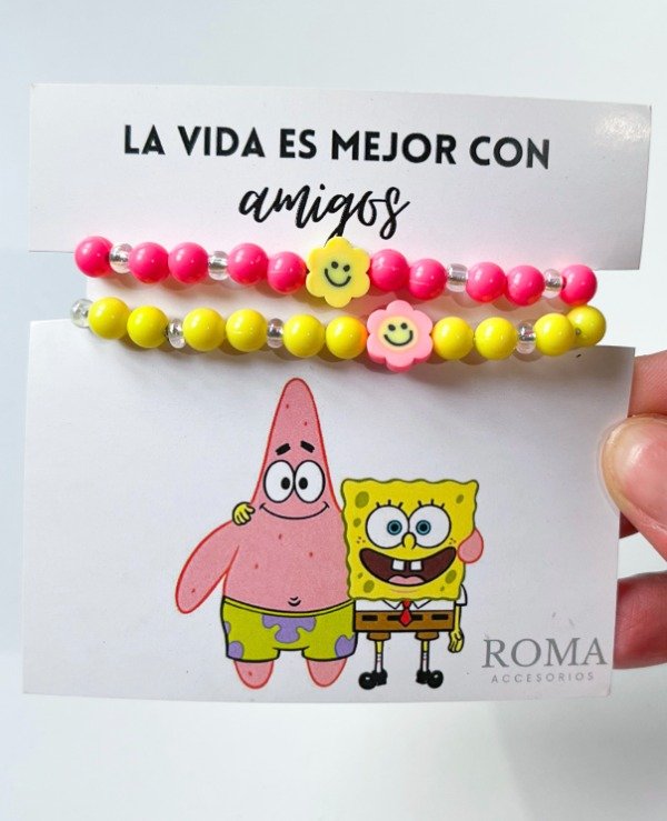 Producto - PACK PULSERAS ELÁSTICAS BOB ESPONJA