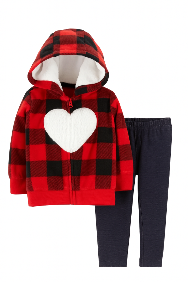 Producto - Campera micropolar cuadrille + calzas simil jean 731