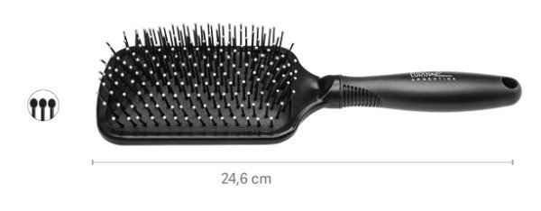 Producto - EUROSTIL CEPILLO RECTANGULAR PUA BOLA MANGO CIRCULAR NEGRO REF 50155/50