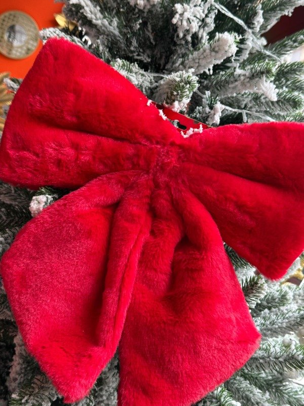 Producto - Moño  XL aterciopelado Rojo (Efectivo: 15.920)