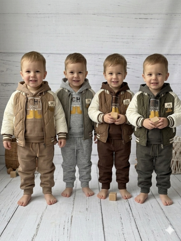 Producto - Conjunto trío campera bomber + conjunto frisado 4 colores