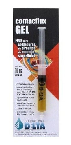Producto - Flux Para Soldadoras De Circuitos Delta Contactflux GEL 10cc